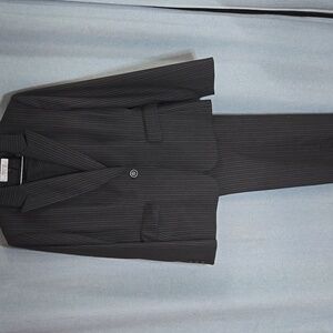 Tahari Navy Blue Pinstripe Suit
